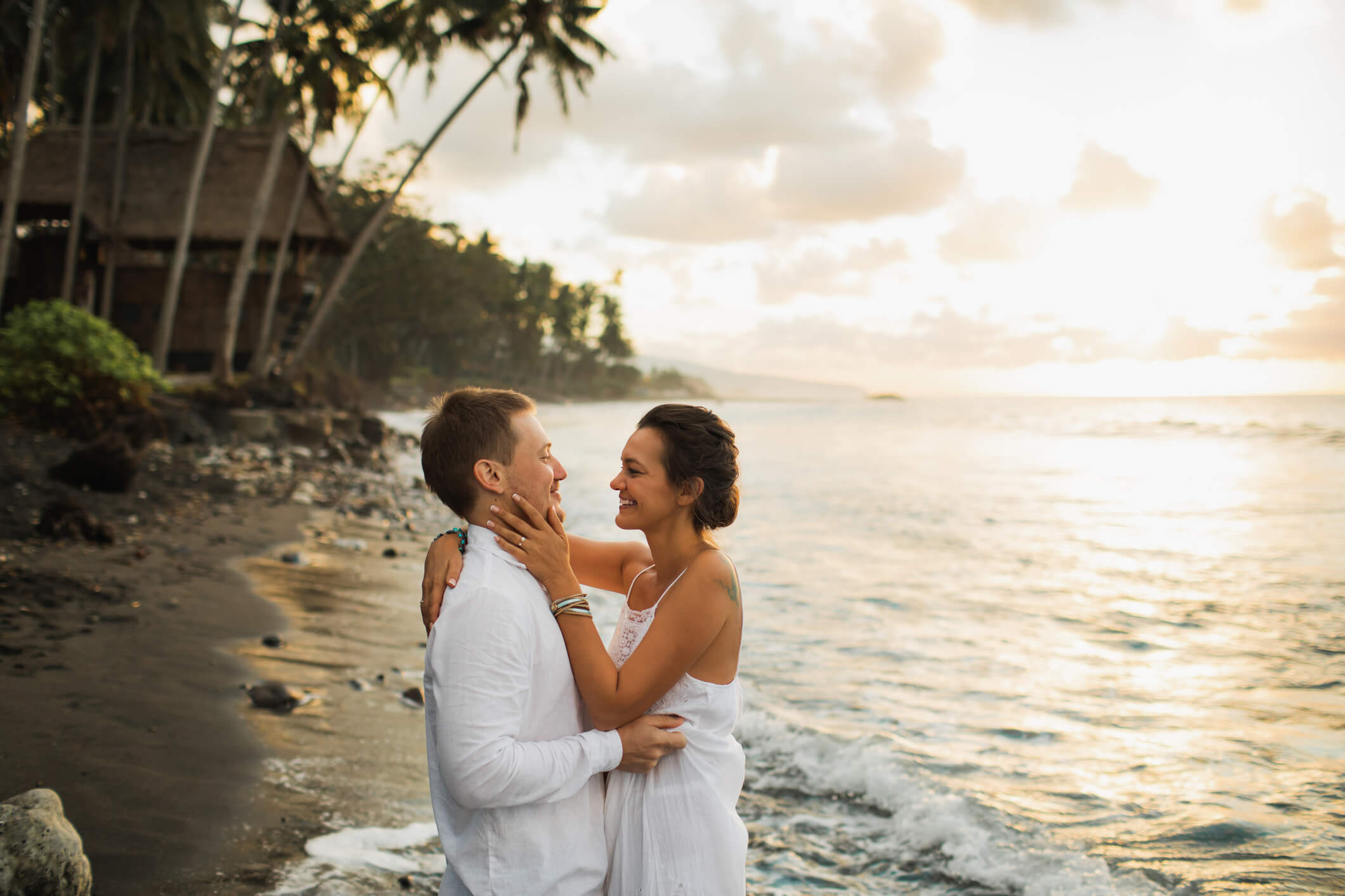 february beach wedding